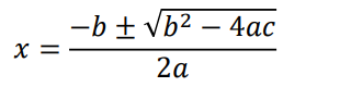 二次方程式の解の公式